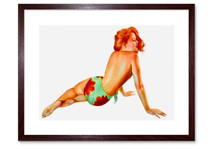 Retro Pin Up Girl 4 Framed Print